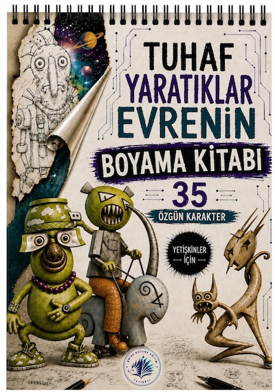 Tuhaf Yaratıklar Evreni 35 Karakter Boyama Kitabı