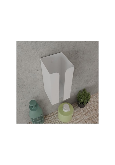 Metal Beyaz Güçlü Yapışkanlı Organizer Peçetelik,dispenser Mutfak Banyo Peçetelik Mt107b Çok Renkli