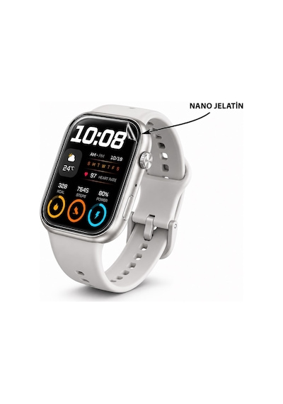 Honor Choice Watch 2ı Uyumlu 3 Adet Şeffaf Ultra Koruyucu Nano Jelatin