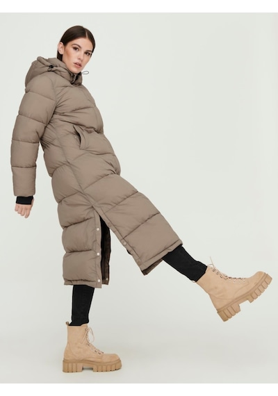 Only Ann Premium Puffer X-long Otw Kadın Kahverengi Kapüşonlu Mont 15287913-GRY Kahverengi Only Ann Premium Puffer X-long Otw Kadın Kahverengi Kapüşonlu Mont 15287913-GRY Kahverengi