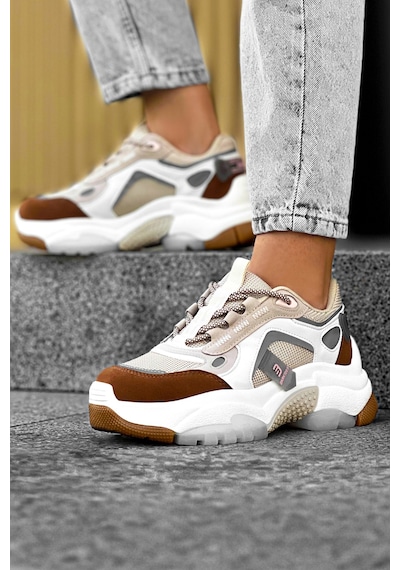 Dark Seer Ds Linda Sneaker 2025 Kadın Bej-karamel