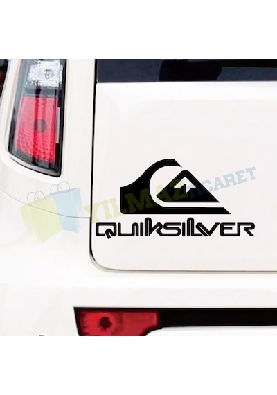 Quiksilver Logo Yazı Oto Sticker Yapıştırma Araba Etiket 2 Adet