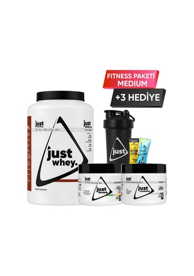 Just Nutrition Fitness Paketi - Medium + 3 Hediye Protein Tozu + Bcaa + Kreatin Karışık