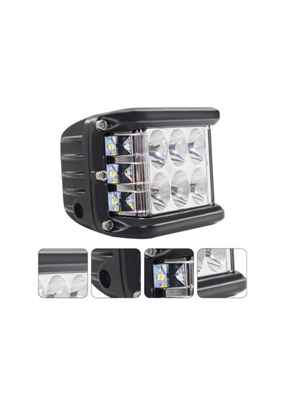 2 Adet Kaput Üstü Offroad Projektör Sis Çalışma Lambası 12 Ledli 36 Watt