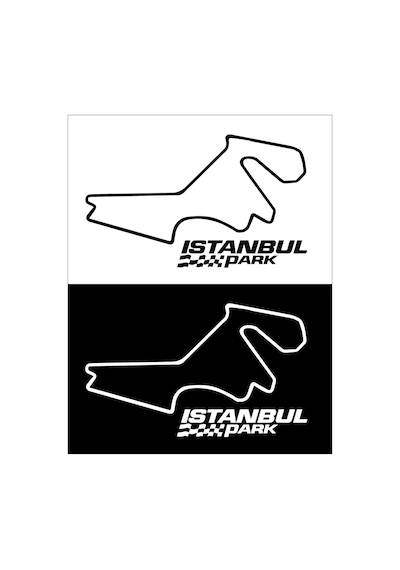 Istanbul Park Pist Silüet Sticker Logo   P.Black-