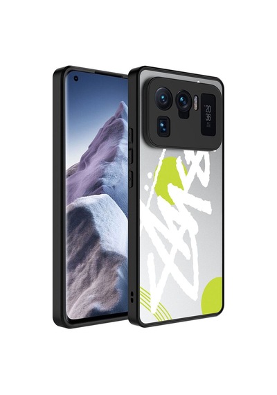 Xiaomi Mi 11 Ultra Kılıf Aynalı Desenli Kamera Korumalı Parlak Zore Mirror Kapak Yazı
