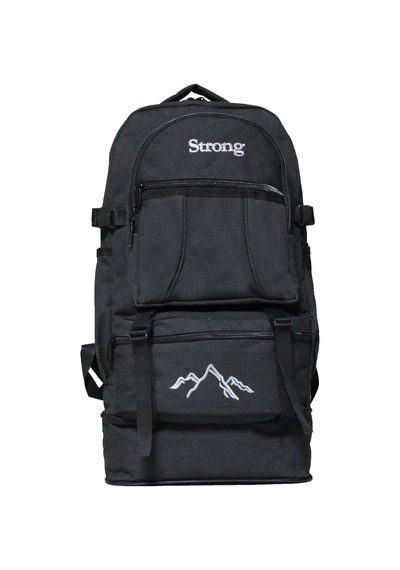 Unisex Körüklü Kanvas Kumaş Laptop Bölmeli Outdoor Sırt Çantası Dağcı Sırt Çantası Escp02 Siyah Siyah