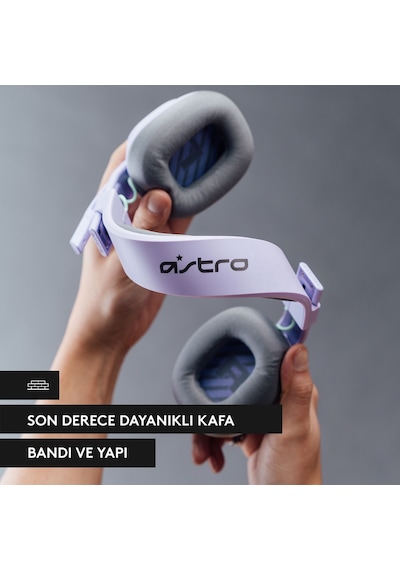 Logitech Astro A10 Kablolu Bilgisayar Için Oyuncu Kulaklığı, Lila