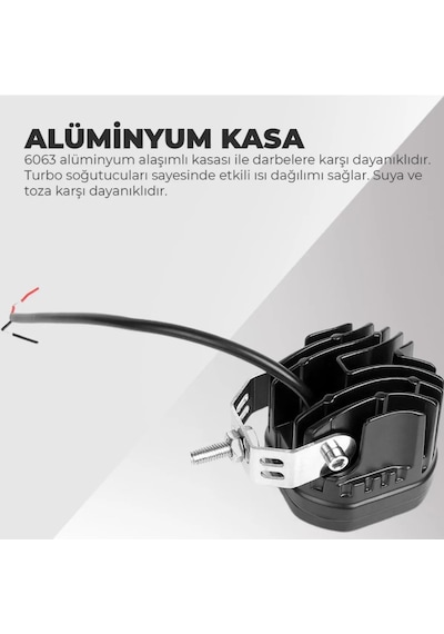 4 LED Sarı Çalışma 40W Motosiklet Off Road Lambası Sis Farı