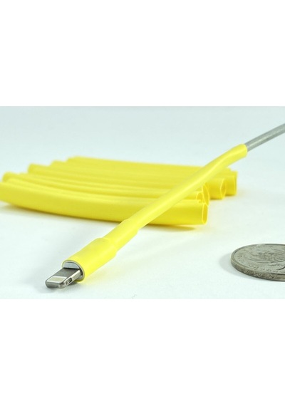 Iphone Uyumlu Sarı Şarj Kablosu Koruyucu Makaron 10 Adet 6 Cm