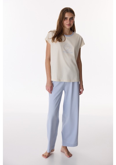 Penti Mavi Cozy Club Solid Pamuklu Pantolon Pijama Altı