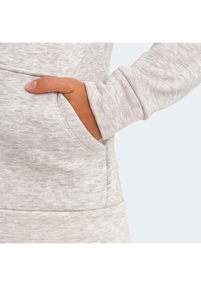 Slazenger KATYA Kadın Fermuarlı Kapüşonlu Cepli Gri Sweatshirt