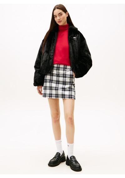 Tommy Hilfiger Tjw Suni Kürk Kadın Siyah Ceket Dw0dw21669bds Siyah
