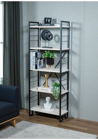 Dekoratif Beyaz Ahşap Raflı Metal Kitaplık Çok Amaçlı 5 Raflı Dolap Matkapsız Kolay Kurulum Çok Renkli Dekoratif Beyaz Ahşap Raflı Metal Kitaplık Çok Amaçlı 5 Raflı Dolap Matkapsız Kolay Kurulum Çok Renkli