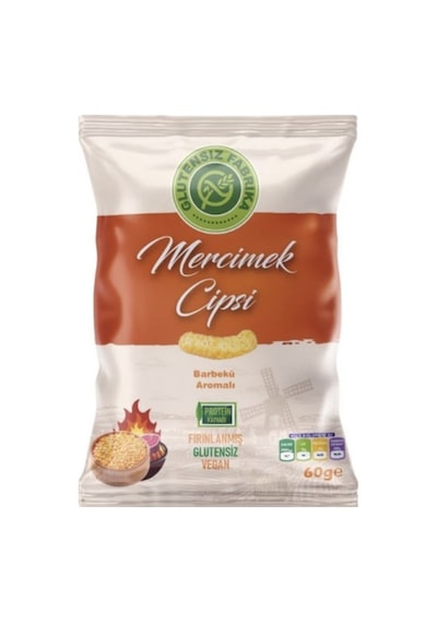 Glütensiz Fabrika Mercimek Cipsi Barbekü Aromalı 60 G