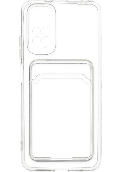 Xiaomi Redmi Note 11 Kılıf Kart Şeffaf Silikon - Şeffaf Düz Renkli