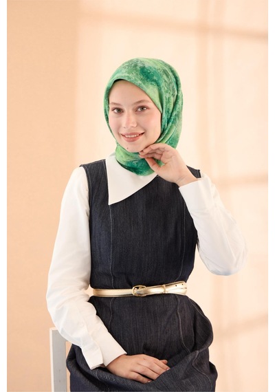 Silk Home Soft Eşarp 73095-12 Yeşil, Çimen Yeşili, Açık Yeşil