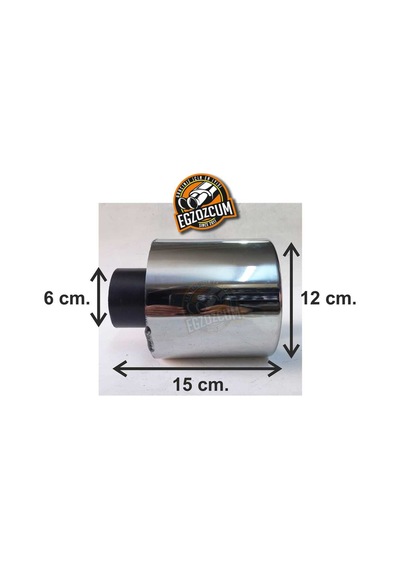 120 Mm. Tekli Krom Egzoz Çıkışı Paslanmaz Krom Sessiz Eksoz Ucu 1 Adet