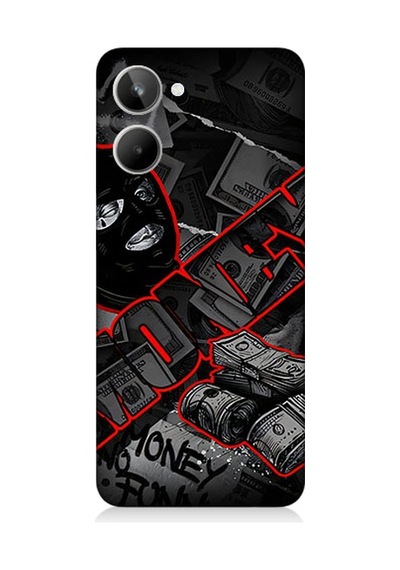 Realme 10 Uyumlu Pembe Ağaç Desenli Silikon Kılıf