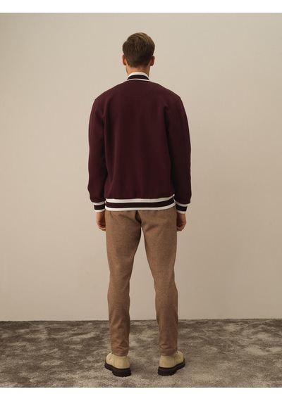 Xint Bordo Pamuk Dokulu Regular Fit Sweatmont 195054