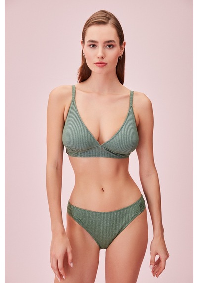 Suwen Yanı Pileli Dokulu Bikini Alt Sb24560t1320