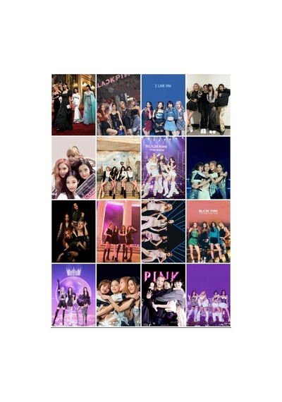 Kpop - Blackpink Desenli 40 No Tasarım 16' L Fotokart Seti