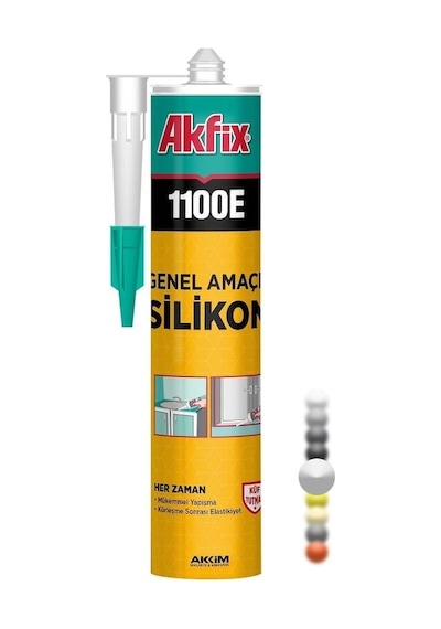 Akfix 1100e Genel Amaçlı Şeffaf Silikon 280 ML