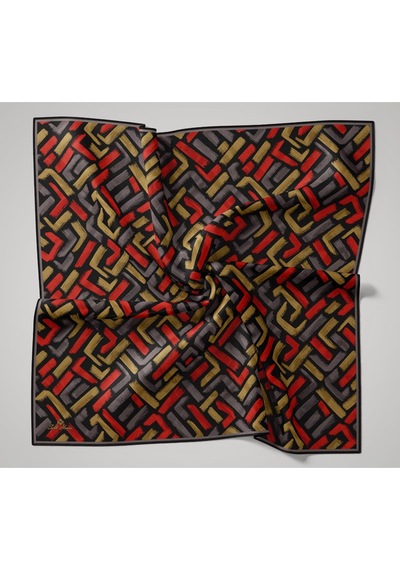 Silk Home Soft Eşarp 73096-03 Siyah, Mercan, Hardal, Eski Lavanta