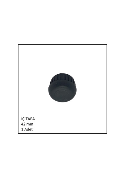 Plastik İç Tapa, Yuvarlak, 42 Mm Siyah