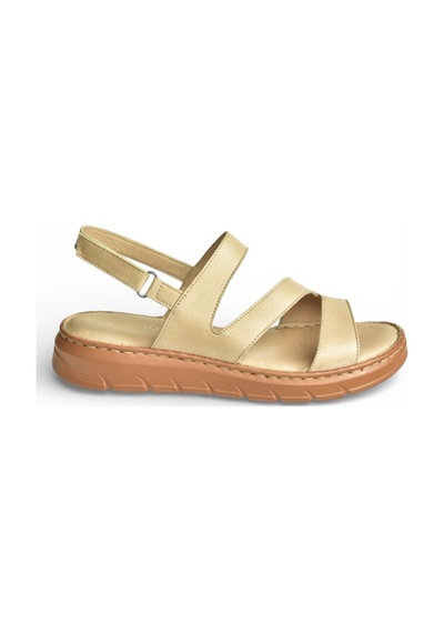 Fox Shoes Y555530403 Bej Hakiki Deri Kadın Sandalet Bej