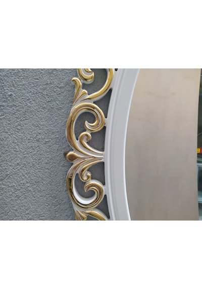 AYNA-Dresuar Varaklı MODEL Parlak Gold Renk  Kayın torna Kutu içinde sevk El Yapım Gold