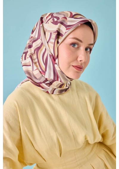 Silk Home Twill İpek Eşarp 11471-27 Beyaz, Bordo, Bordo Mor, Gri, Vizon