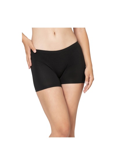 Özkan Underwear Özkan 27782 Kadın Premium Kumaş Modal Pamuklu Esnek Rahat Mini Boxer Şort Tayt Siyah