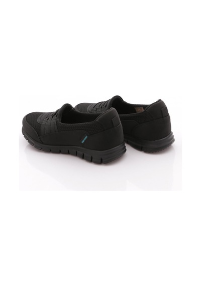King Paolo Z6104 Kadın Keten Comfort Babet Ayakkabı Nut Sy-sindy Siyah