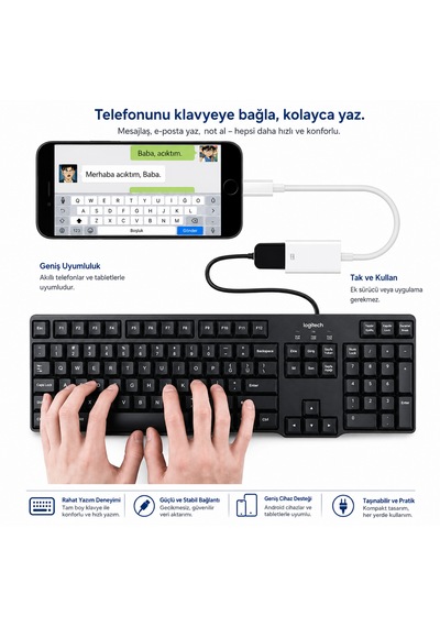 Lightning Usb-a Dönüştürücü Tak Çalıştır Adaptör