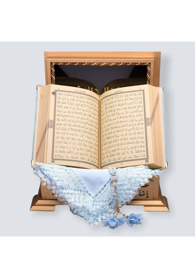 Gold Sandıklı Hafız Boy Kur'An-I Kerim Seti(Gökyüzü)