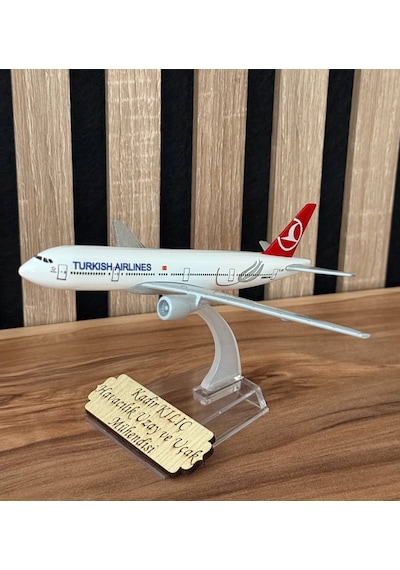 Thy Boeing 777-300 Model Uçak 1/250 Ölçek Metal Gövde İsim Yazılabilir Myk Hediye Ve Sanat Atölyesi Üretimi