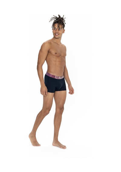 U.s. Polo Assn. Erkek Siyah - Gri Melanj - Lacivert 3 Lü Boxer Siyah - Gri Melanj - Lacivert