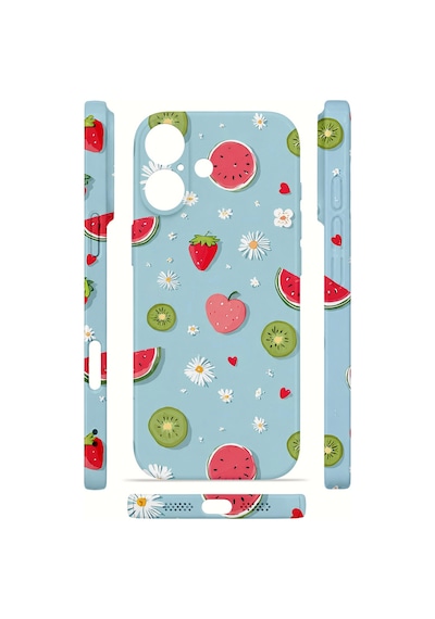 Apple iPhone Uyumlu 17 Vorian İnce Kamera Korumalı Mika Kılıf Fruit Confetti Sky Fruit Confetti Sky Mika