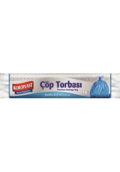Koroplast Premium Jumbo Boy Çöp Torbası 10'lu 80 x 110 CM