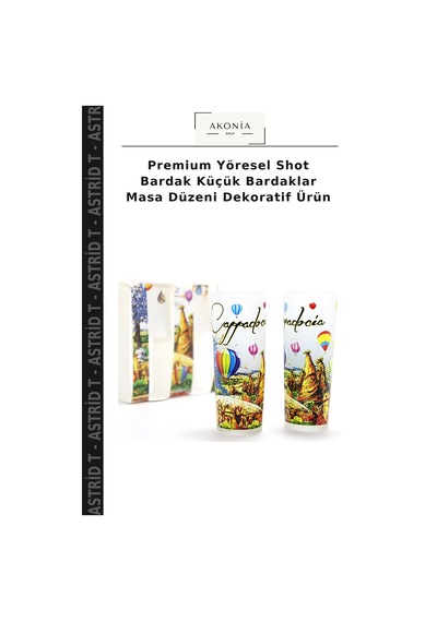 Premium Yöresel Shot Bardak Küçük Bardaklar Masa Düzeni Dekoratif Ürün
