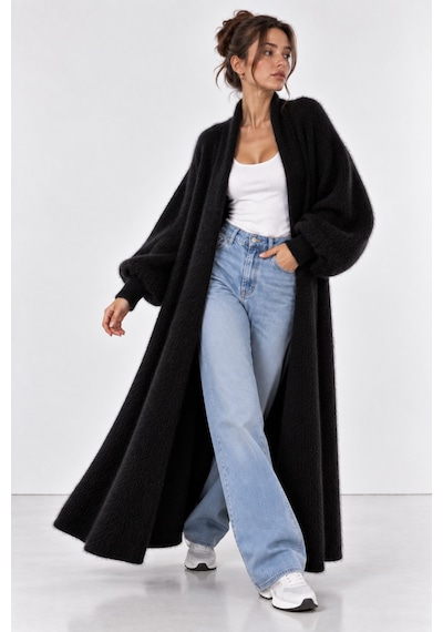 Agd Collection Alya Hırka Siyah Siyah