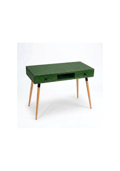 Mobenta Modest Desk: Masif Çalışma & Laptop Masası 2 Çekmece 1 Bölme - 120x60 Ye Yeşil