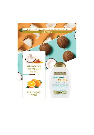 OGX Coconut Curls Bukleli Saçlar İçin Sülfatsız Şampuan 385 ml x 2