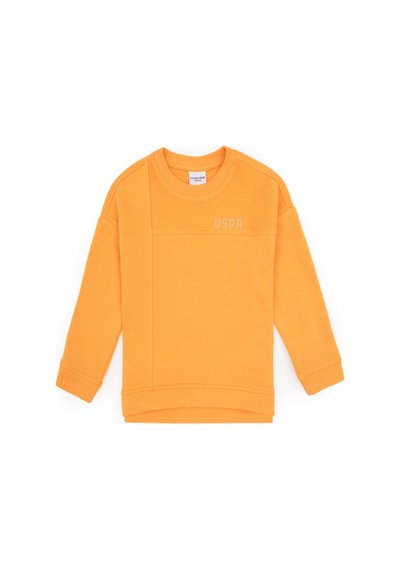 U.S. Polo Assn. Kız Çocuk Turuncu Bisiklet Yaka Sweatshirt 50317991-VR244