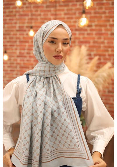 Silk Home Olinda Şal - 49005 - 75 X 195 / Mavi, Taba Mavi, Taba