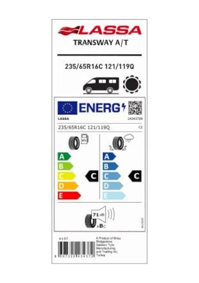 Lassa 235/65R16C 121/119n Transway Lassa Yaz Lastiği 2025