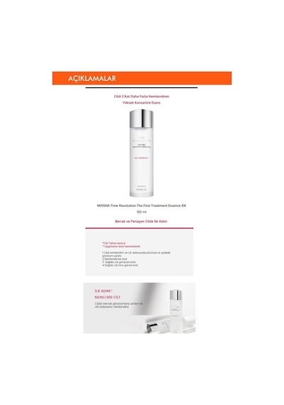 Missha Time Revolution The First Treatment Essence Konsantre Fermente İçerikli Nemlendirici Esans 150 ML