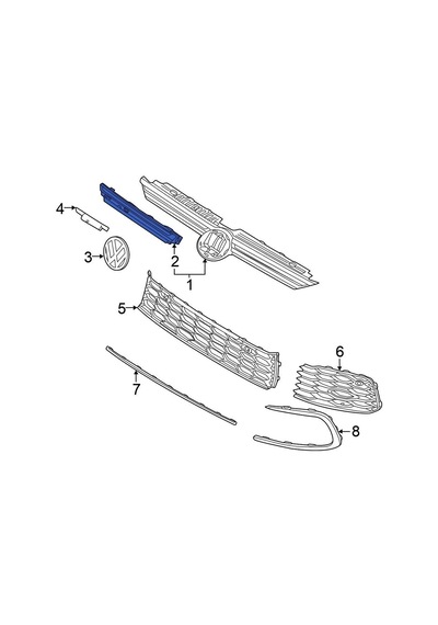 Volkswagen Golf 8 2020 Yılında Çıkan Kasa Panjur Farı Sol Oem No: 5h0941653c