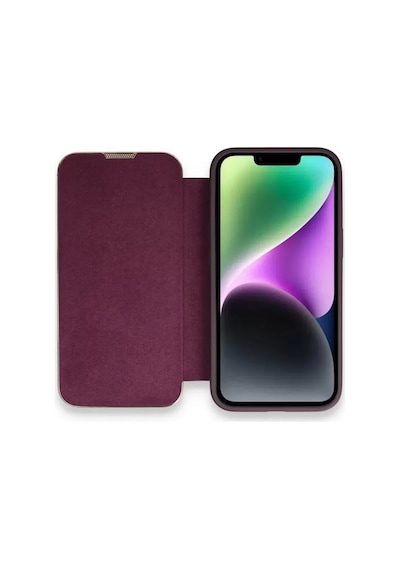 Newface Apple İphone 14 Pro Kılıf Dolpin Kapaklı - Derin Mor